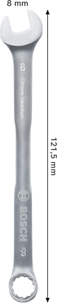 Kunci kombinasi Bosch 8 mm krom vanadium.